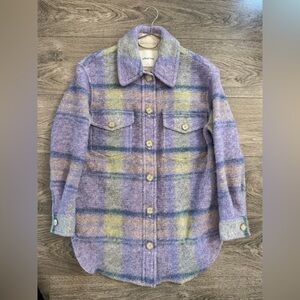 Wilfred Free Wool Pastel Plaid Jacket - size XS